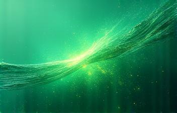 Abstract image representing green energy or sustainable shipping.