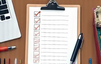 Image representing a checklist document on a clipboard.